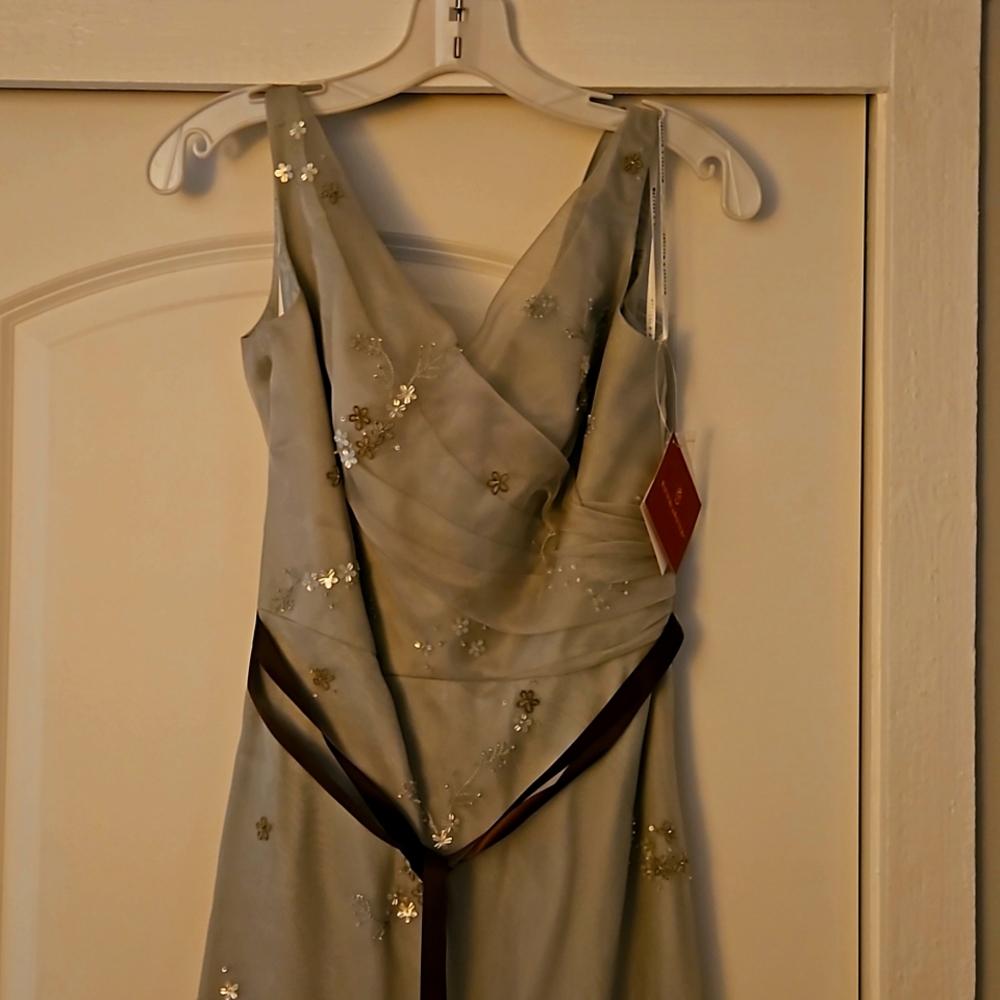 Watters & Watters Sage tea length gown - New with Tags